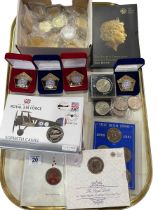 Collection of coin packs including The Fourth Circulating Coinage Portrait Final Edition,