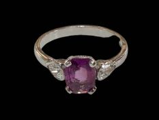 Ruby and diamond ring,