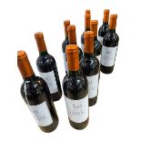 Eleven bottles of Chateau Pierbone Haut Medoc 2010 red wine.