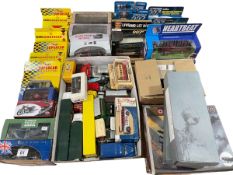 Collection of model vehicles including James Bond and Heartbeat, model aircraft, etc.