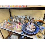 Collection of early porcelain, Lladro, Royal Doulton lady figurines, Noritake, etc.