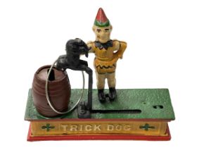 Trick dog money bank.