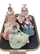 Seven Coalport ladies including Pretty Jessica, Barbara Ann, etc.