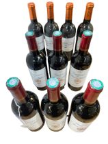 Ten bottles of red wine including Confidences De Prieure Lichine Margaux 2011,