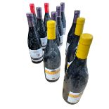 Eleven bottles of red wine including Chateauneuf Du Pape 2019 and 2020,