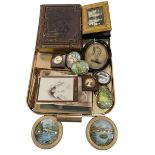 Collection of CDV, cabinet portraits, hand painted circular watercolours of Scottish scenes,