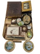 Collection of CDV, cabinet portraits, hand painted circular watercolours of Scottish scenes,