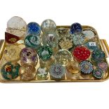 Collection of paperweights including Pierefort, etc.