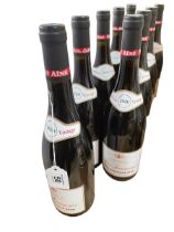 Nine bottles of Ventoux Les Traverses Paul Jaboulet Aine red wine.