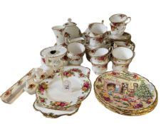 Collection of Royal Albert Old Country Roses, approximately 50 pieces.