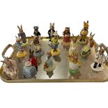 Fifteen Royal Doulton Bunnykins figures including Morris Dancer, Tourist, etc.