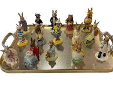 Fifteen Royal Doulton Bunnykins figures including Morris Dancer, Tourist, etc.