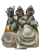 Collection of Noritake including pair of lidded vases, fifteen piece coffee set,