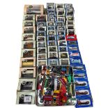 Collection of Oxford N Gauge model vehicles including Lorries, Buses, Cars, etc.