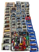 Collection of Oxford N Gauge model vehicles including Lorries, Buses, Cars, etc.