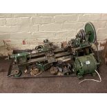 Two vintage lathes and parts.