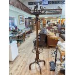 Bentwood hat and coat stand, 207cm.