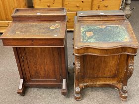 Two Victorian davenports.