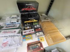 Collection of Diecast toy vehicles including Eddie Stobart, Minichamps, etc.
