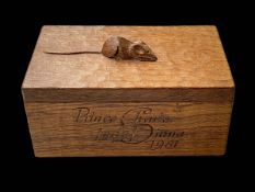 Robert Thompson of Kilburn 'Mouseman' trinket box inscribed Prince Charles Lady Diana 1981,