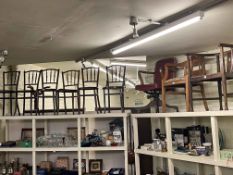 Collection of eleven various chairs including set of six Bentwood, swivel office chair,