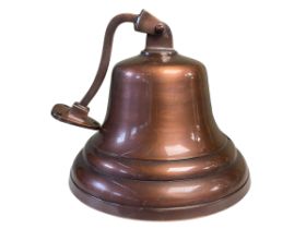 Bronzed ships bell, 25cm high.