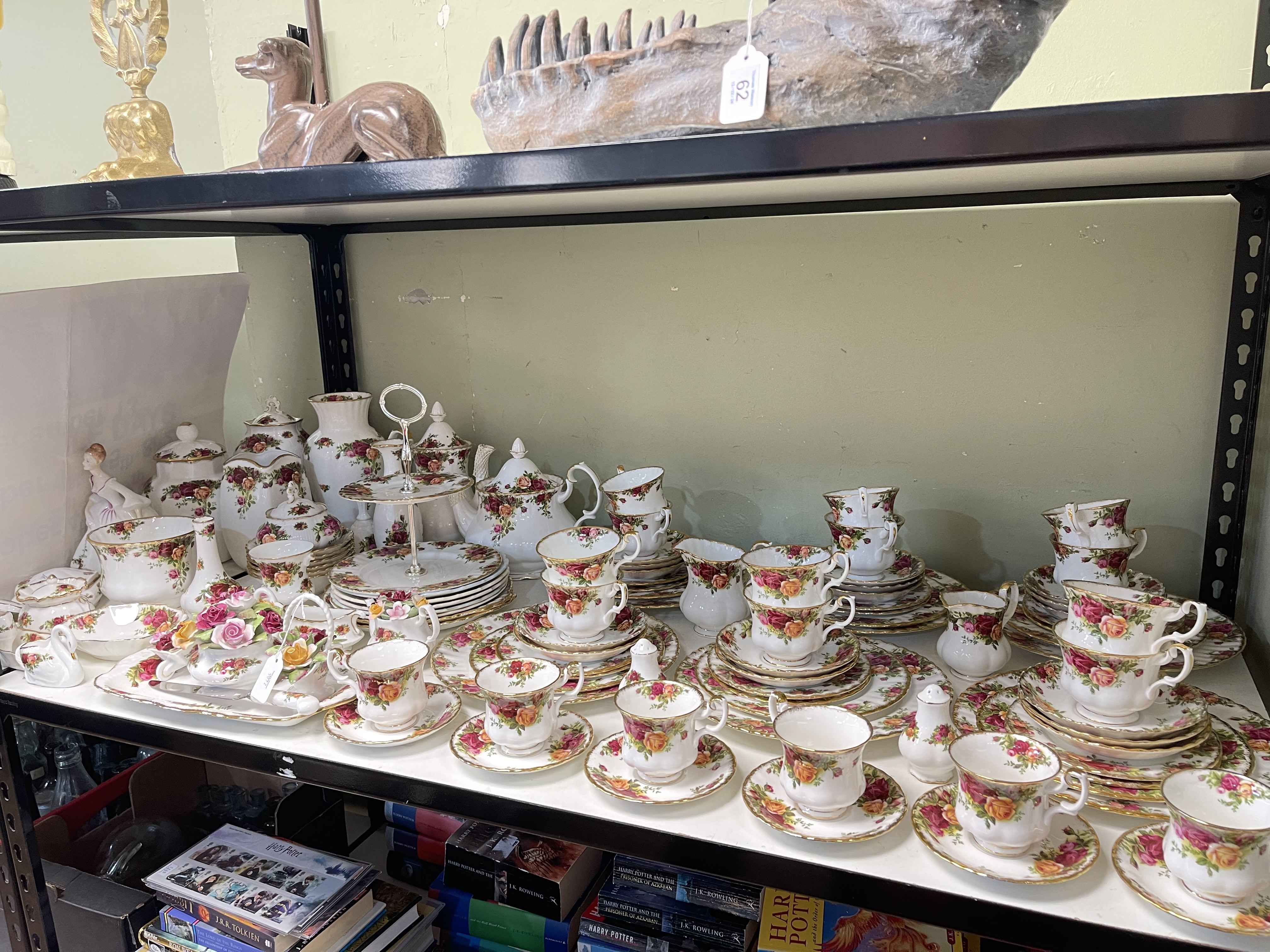 Collection of Royal Albert Old Country Roses including teapots, dinner plates, etc,