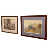 William Heaton Cooper, Langdale Pikes, signed lithograph and A.