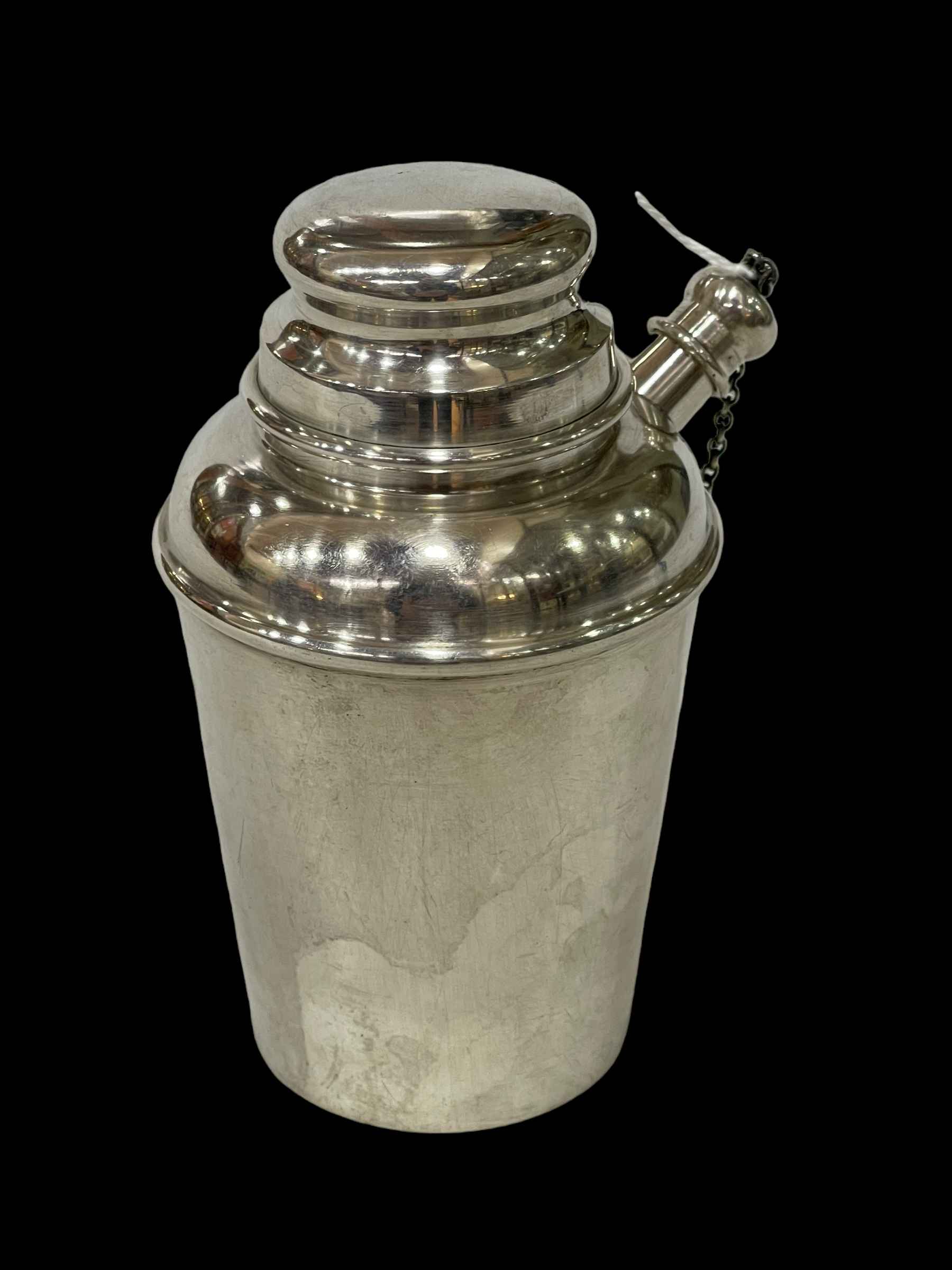 American sterling silver cocktail shaker, 13.5cm.