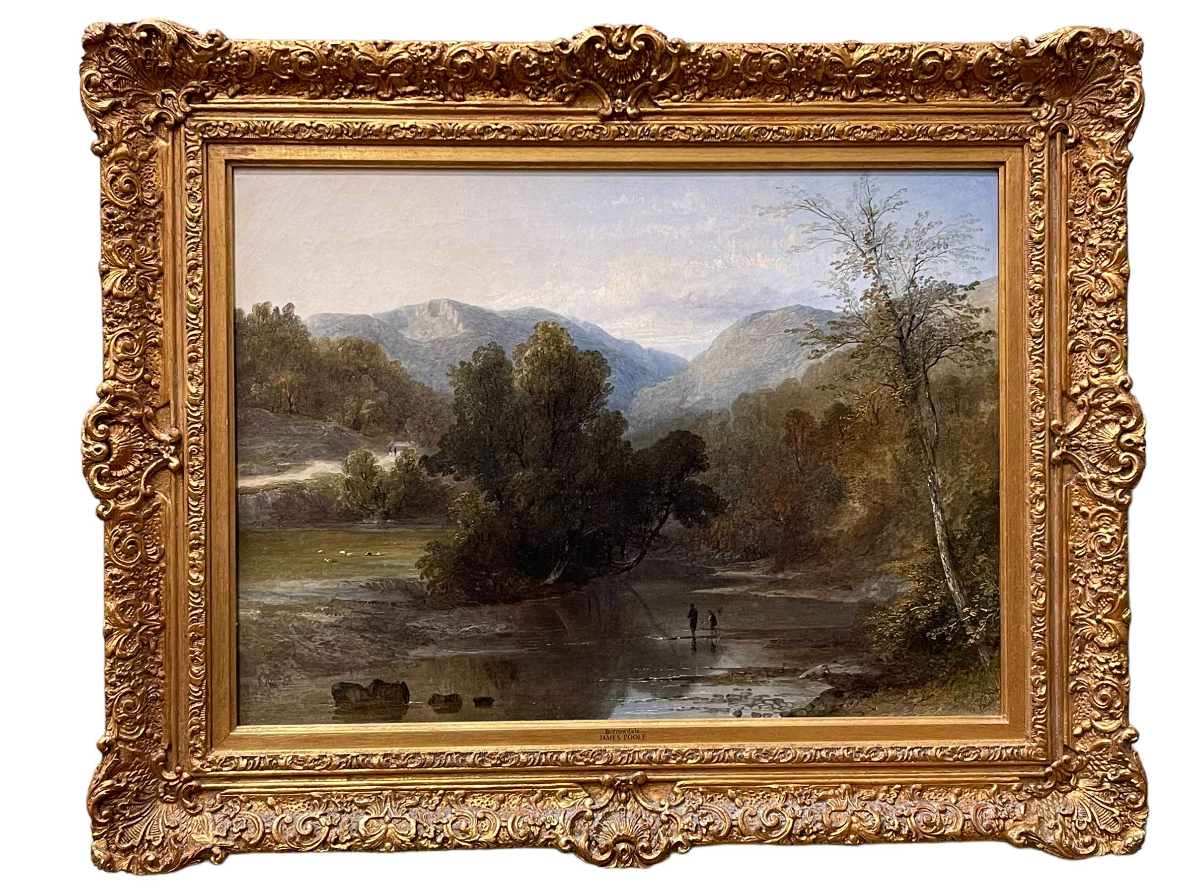 James Poole (British 1804-1886), Ashopton, Derbyshire and Borrowdale, pair of oils on canvas, - Image 3 of 3