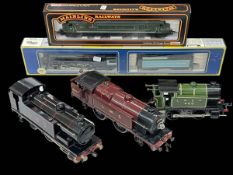 Railway interest, Bassett-Lowke LMS 78 locomotive, Hornby LMS 6954 and LNER 460 locomotives,