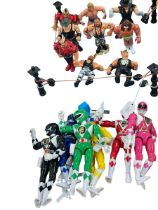 Collection of c1990's WWF and Power Rangers toys, etc.