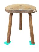 Peter Rabbit Man Heap Yorkshire Oak kidney shaped stool, 46cm by 36cm by 27cm.