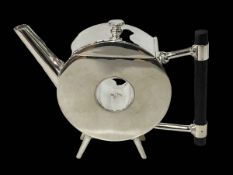 Christopher Dresser design silver plated teapot.