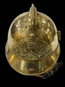 19th Century French fireman's helmet, marked S.G. De Fournitures, Militaires, Paris.
