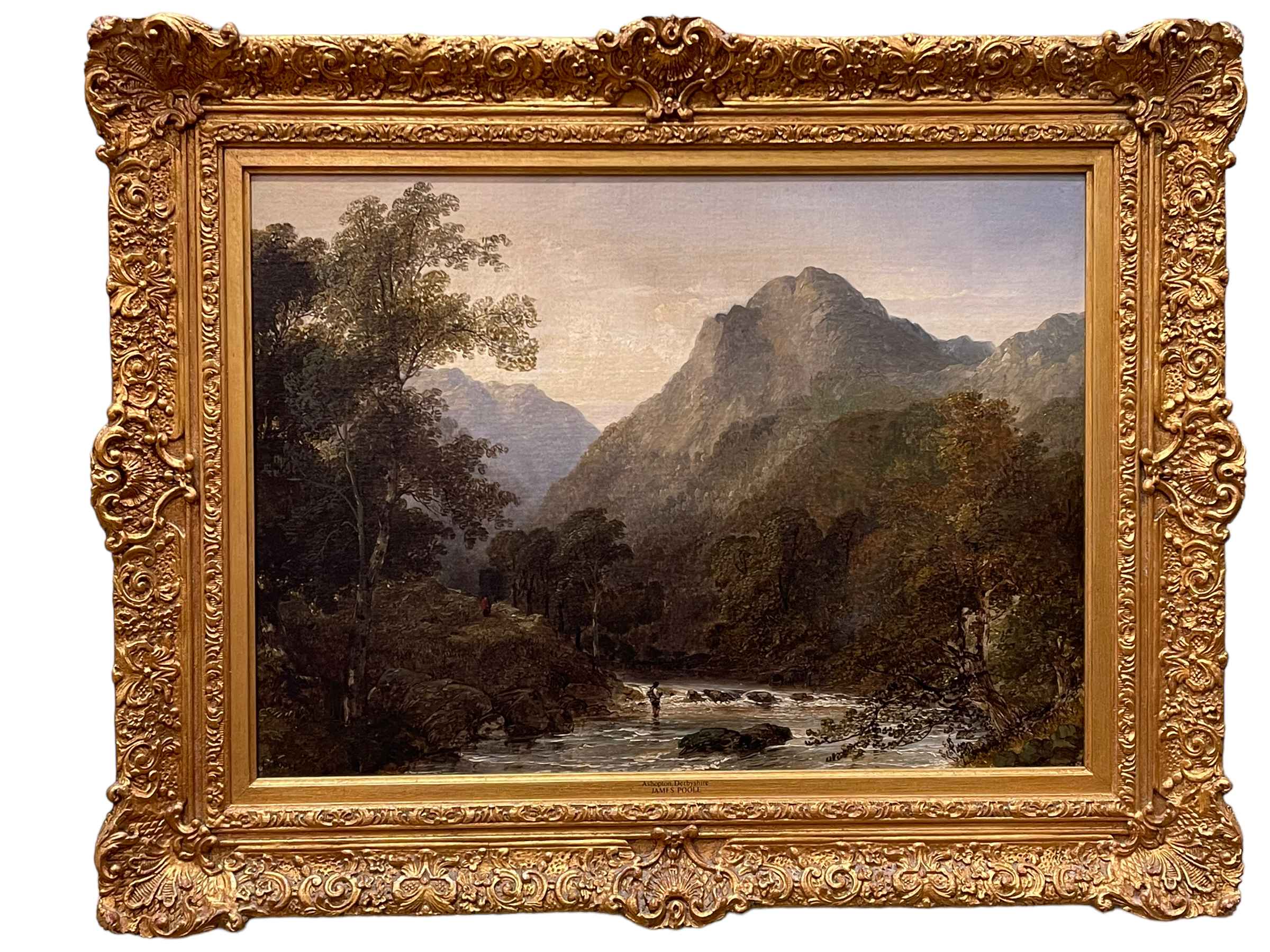 James Poole (British 1804-1886), Ashopton, Derbyshire and Borrowdale, pair of oils on canvas, - Image 2 of 3