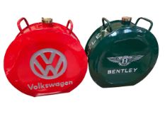 Two advert petrol cans.