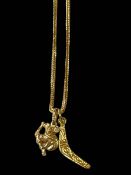18 carat gold mesh chain with boomerang and koala bear charms.
