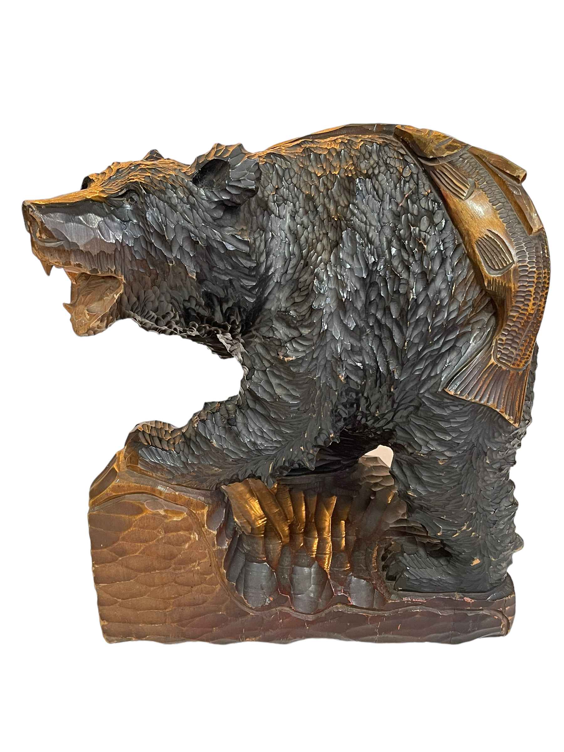 Ornate carved bear.