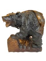 Ornate carved bear.