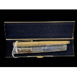 Sheaffer gold plated cartridge pen with 14k gold nib, boxed.