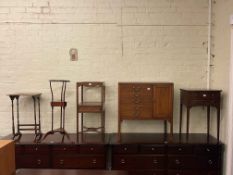 Mahogany two drawer side table, Edwardian mahogany music cabinet, Georgian mahogany washstand,