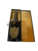 Boxed Moet & Chandon Dom Perignon 1976 champagne.