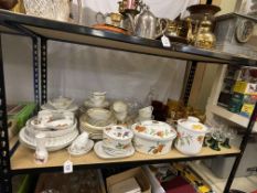 Royal Worcester Evesham, Noritake dinner and tea service, coloured glass, Victorian meat plate, etc.