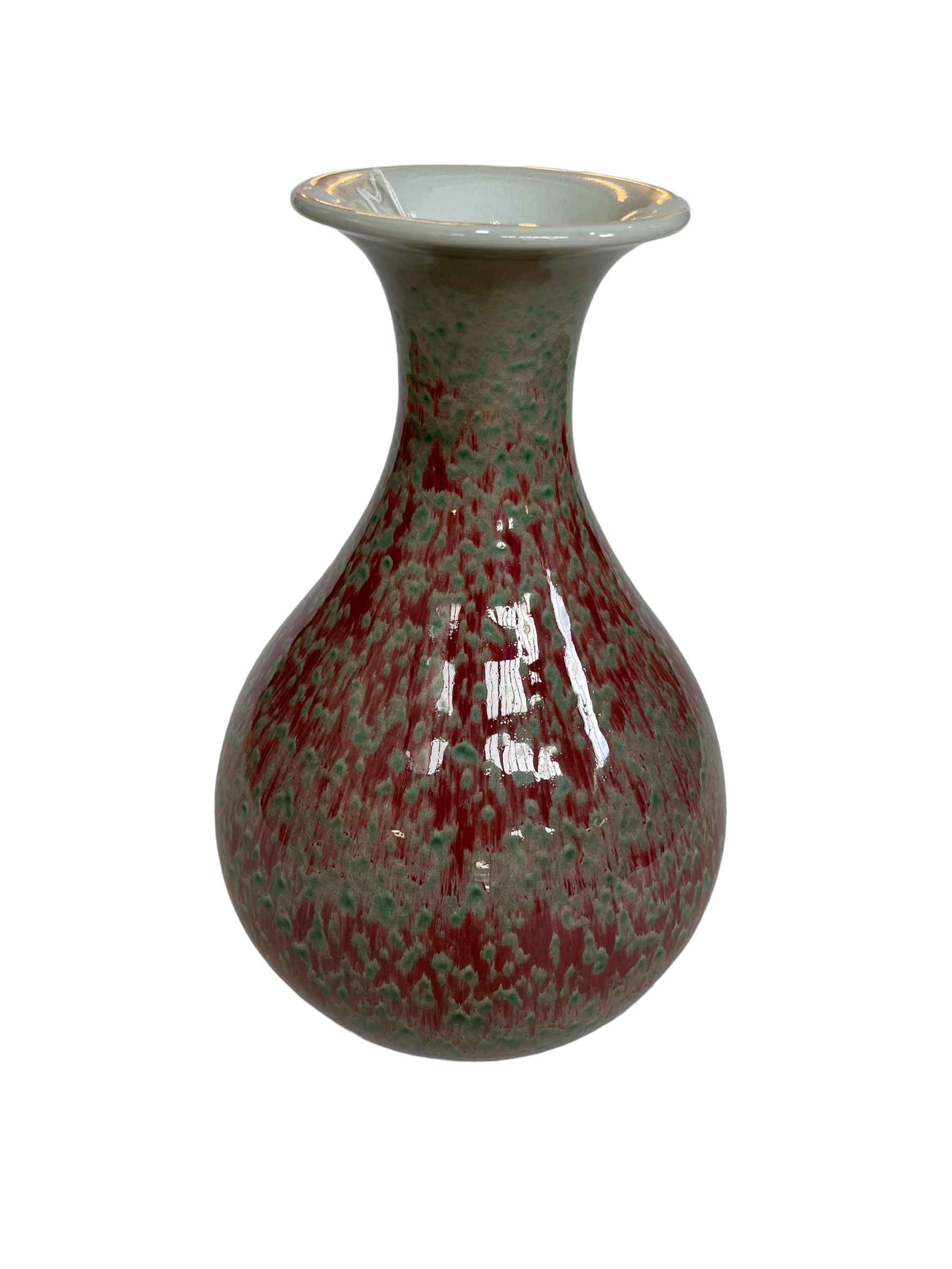 Chinese Jingdezhen streak glazed vase, 31cm.