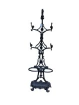 Cast iron skeletal hall stand, 156cm by 49cm.