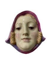 Royal Doulton Sweet Anne wall face mask, 20cm high.