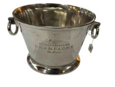 Champagne bucket marked 'Cuvee De Prestige Du Louvois' 25cm.