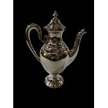 Italian 800 silver coffee pot, 24.5cm.