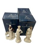 Three Royal Doulton figures, Charlotte, Sophie and Emily, with boxes.